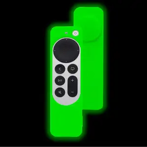 2021 2 in 1 Glow in Dark Shockproof Silicone Cover Remote Protective Case for Apple TV 4K Remote Controller for Airtags Airtag