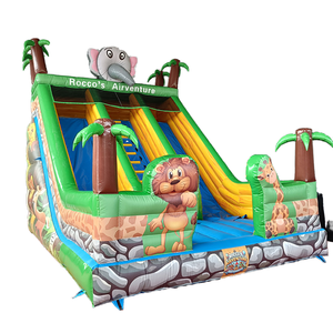 Haute qualité 5*6m PVC gonflable saut toboggan plein d'entrain toboggan prix d'usine direct pour les enfants - Product Image 1