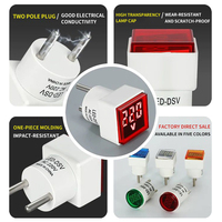 Voltmeter Tipe Soket Standar Eropa SHSNAO - Bentuk Persegi Bahan ABS IP53 250V AC/230V DC Kualitas Tinggi Harga Terjangkau