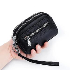 AndoBag Coin <b>Purses</b> for Women Genuine Cow <b>Leather</b> Fashion Simple Mini Keychain Wallet Large Capacity Zipper Handbag 1888 - Product Image 2