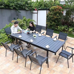 <span class=keywords><strong>Set</strong></span> <span class=keywords><strong>da</strong></span> <span class=keywords><strong>Giardino</strong></span> di Mobili <span class=keywords><strong>da</strong></span> Esterno con Tavolo Pieghevole <span class=keywords><strong>da</strong></span> 6-8 Persone in Legno Plastico <span class=keywords><strong>Nero</strong></span> e Metallo all'Ingrosso - Product Image 6
