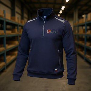 Sweat-shirt à fermeture éclair Ttake Felpa Regular noir taille S Workwear - Product Image 3