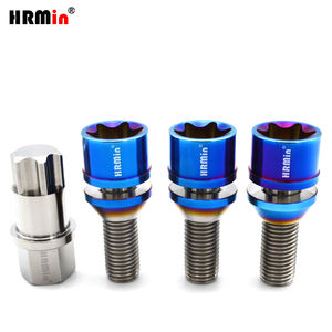 HRMin Ti-6Al-4V tête Torx rondelle flottante boulon de roue <span class=keywords><strong>antivol</strong></span> boulon en titane M12 * 1.5*28mm avec <span class=keywords><strong>clé</strong></span> en titane pour voiture de course - Product Image 3