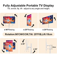 Téléviseur intelligent Android 22-32 pouces Full HD LCD avec écran tactile, portable, sur roulettes, batterie intégrée pour l'éducation et les entreprises