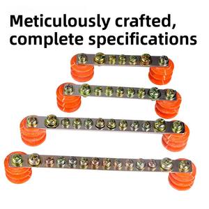 Isolateur <span class=keywords><strong>de</strong></span> barre omnibus en cuivre pour fil neutre 2x20/3x25, borne simple/<span class=keywords><strong>double</strong></span>, pour boîtier <span class=keywords><strong>de</strong></span> <span class=keywords><strong>distribution</strong></span> neutre et terre, tension nominale non spécifiée - Product Image 4