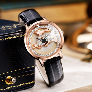 Montre à quartz en cuir véritable haut de gamme pour femmes, montre de mode étanche - Product Image 5