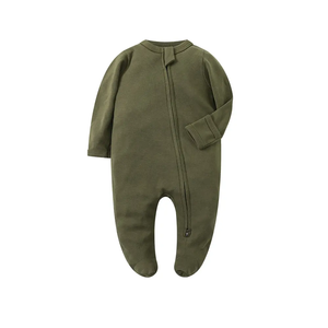 Pagliaccetto personalizzato per bambini e bambine Unisex in bambù con motivo solido - Product Image 5