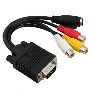 สินค้าใหม่มาใหม่! สายแปลง VGA เป็น S-Video AV RCA TV Out แบบโคแอกเชียล หุ้มด้วย PVC สำหรับคอมพิวเตอร์ตั้งโต๊ะ - Product Image 2