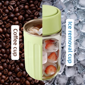 One Piece Stainless Steel Ice Cube Cup 2 in 1 Ice Tray Water <b>Bottle</b> Unbreakable Metal Mold for Cold <b>Coffee</b> Juice - Product Image 4