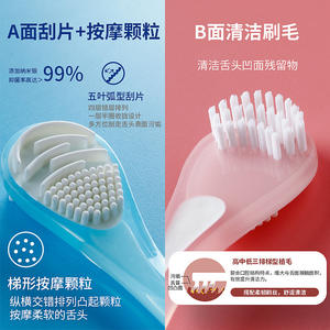 Haochi Liangpin Double-Sided Tongue Cleaner Antibacterial Adult Tongue Scraper Factory Wholesale Customization Available - Product Image 4