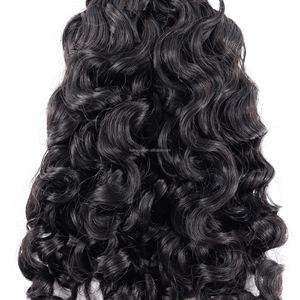 100 g/paquete de cabello humano Remy rizado birmano negro Natural cabello trenzado a granel para trenzas bohemias paquetes de cabello bohemio sin trama - Product Image 2