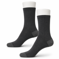 Chaussettes de sport pour hommes, renforcées à la cheville et aux orteils, tricot côtelé respirant, confortables et amorties pour la course et l'entraînement