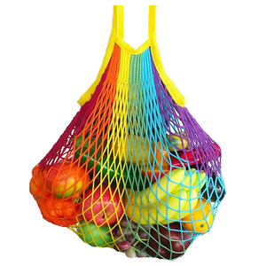 <span class=keywords><strong>Bolsa</strong></span> de compras de red de algodón de Playa Grande con logotipo personalizado con bolsillos interiores, <span class=keywords><strong>bolsa</strong></span> de asas con cordón de <span class=keywords><strong>malla</strong></span> pequeña para frutas y verduras - Product Image 3