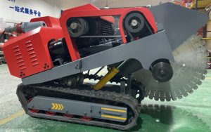 Machine à découper le béton industrielle 2026 380V 22KW avec moteur sans balais, profondeur de coupe de 500 mm, contrôle de la piste à distance - Product Image 3