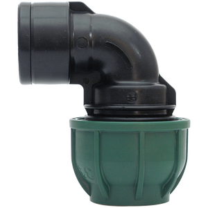 CODO 90 ° para apretar con DERIVACIÓN ROSCA HEMBRA Ø mm 32x3/4 "-10 PN Productos plásticos agrícolas - Product Image 1