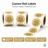 Stiker Label Samping Tutup Stoples Kaca 3.5g, Tahan Minyak, Tahan Air, Holografik, Food Grade, Perekat Kuat, Cetak Kustom