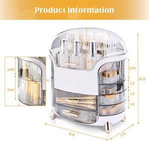Organisateur de maquillage multifonctionnel transparent en plastique écologique, anti-poussière, étanche et peu encombrant, très vendu - Product Image 5