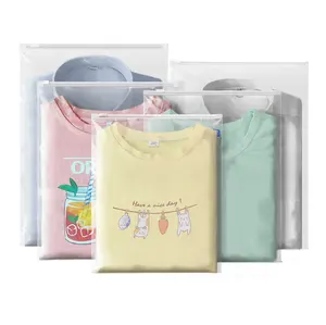 Bolsas autosellantes de plástico transparente desechables de PE para ropa interior de mujer Embalaje de cremallera esmerilada Embalaje de ropa