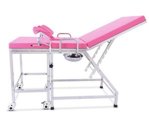 Mesa de examen obstétrico <span class=keywords><strong>y</strong></span> ginecológico estilo acero Hochey Precio de cama de Hospital médico - Product Image 2