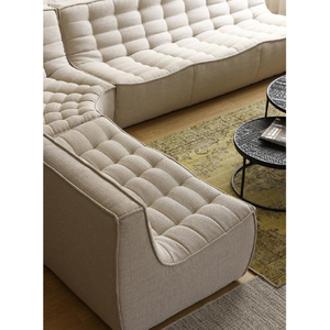 Combinaison de salon nordique en mousse de loisirs confortable <span class=keywords><strong>Nirvana</strong></span> canapé paresseux à Compression en tissu modulaire tufté - Product Image 3