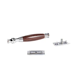 Afeitadora Húmeda ZY, la Más Vendida, Maquinilla <span class=keywords><strong>de</strong></span> <span class=keywords><strong>Afeitar</strong></span> <span class=keywords><strong>de</strong></span> Doble Filo, Maquinilla <span class=keywords><strong>de</strong></span> <span class=keywords><strong>Afeitar</strong></span> Manual Vintage <span class=keywords><strong>de</strong></span> Estilo Antiguo para Hombres, Acabado con Efecto Madera - Product Image 2