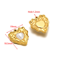 Pendentifs Cœur Perle Plaqué Or 18 carats en Acier Inoxydable, Breloques Soleil Tendance pour la Fabrication de Bijoux DIY et Accessoires d'Artisanat