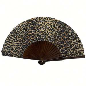 Abanico de Mano de Sándalo de Lujo de 23 cm, Abanico Plegable Pintado a Mano Personalizado para Festivales y Decoración - Product Image 2