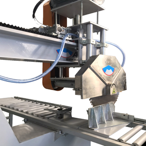 Machine de découpe transversale de pierre directe usine avec tête de pompage pour la découpe de dalles en entrée et en sortie et table à convoyeur à rouleaux - Product Image 5