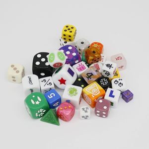 Dés personnalisés en plastique acrylique avec logo imprimé ou gravé, 12 mm, 14 mm, 16 mm, 18 mm, 20 mm, 22 mm, 25 mm - Product Image 4