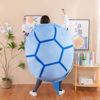 Canapé-lit géant drôle et doux en forme d'animal en peluche oreillers portables en peluche tortue jouets en peluche portable tortue coquille jouets en peluche
