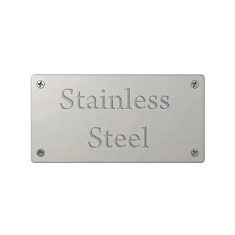 Hochwertige benutzer definierte gravierte Metall Typenschild Aluminium Edelstahl Druck ID Namensschilder Messing Plakette