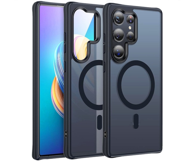 For Samsung Skin-like transparent S24 S23 Matte  Anti-drop A56 55 54 Magnetic TPU PC Phone Case