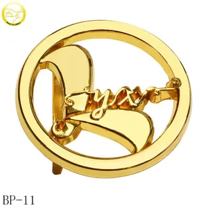 Hochwertige benutzer definierte Strass Gürtels chnalle Verschluss Druckguss Gold Buchstabe Metallband Clip Schnalle für Dame Taille