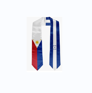Estola de Graduación de Alta Calidad con Bandera de <span class=keywords><strong>Puerto</strong></span> Rico y Honduras, Estola de Graduación con Bandera Nacional para Estudiantes Internacionales - Product Image 3
