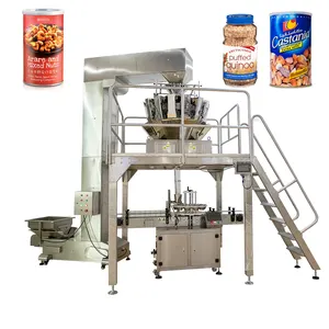 Tipo di disco alimentatore di pellet riempitrice di bottiglie di plastica attrezzatura per l'imballaggio per chicchi di caffè/noci/cereali/linea di riempimento dello zucchero