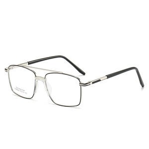 Lunettes de myopie à double faisceau rétro anti-lumière bleue pour hommes Lunettes de myopie à la mode transfrontalière ultra-légères en métal selle <span class=keywords><strong>nez</strong></span> solide - Product Image 4