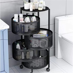 Estantes giratorios circulares de 4 capas para el baño, estantes de almacenamiento de 4 niveles para verduras, frutas y aperitivos - Product Image 4