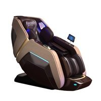 Fauteuil de massage Shiatsu électrique intelligent AI 4D SL Track Zero Gravity de luxe pour le corps entier, idéal pour la maison et le bureau