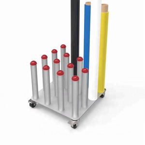 W FAYON industrial mobile vinyl roll storage rack ,roll media display rack