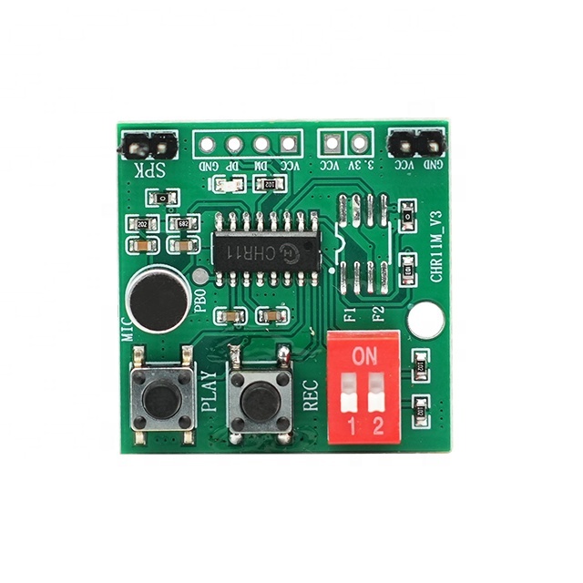 JR Mini 2-5.2V MP3 Player Sound Recording Module Microphone Portable Circuit Board Model CHR11 for Recording Acoustic Components