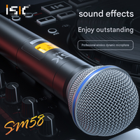 ISK SM58 Drahtloses Mikrofon Dynamisches Handmikrofon für Live-Streaming Batteriebetrieben
