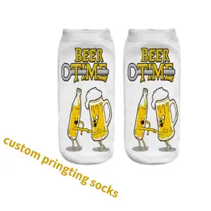 Wholesale Custom 3d Digital Print Athletic Sublimation Cotton Socks Blank Unisex Funky Funny Animal Customised Sock Supplier