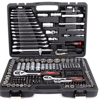 Kit de Herramientas Mecánicas para Reparación de Automóviles de 216 Piezas, Caja Metálica Resistente de 1 Cajón, Compatible con OEM, Incluye Limas y Llaves