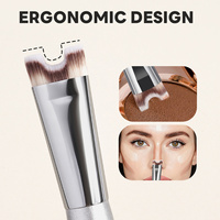 Pinceaux de maquillage professionnels MAANGE personnalisés OEM&ODM, 2 pièces, double embout, pour contouring, fond de teint, poudre libre et anticernes