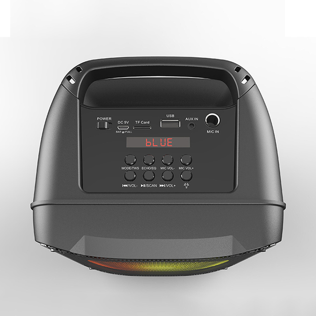 Portable High-Power Rechargeable BT Speaker 5-Inch Subwoofers Big Size Battery Powered Wireless Karaoke Speaker