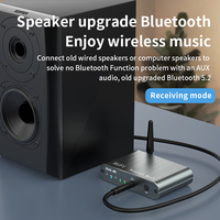 V5.2 Récepteur et émetteur à dents bleues Transmetteur USB deux-en-un pour voiture Récepteur audio à dents bleues Haut-parleur à l'ancienne