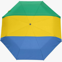 Parapluie pliant entièrement automatique, modèle Gambie, avec mât central anti-rouille, motif drapeau culturel et style thématique national