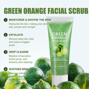 Exfoliante Facial de Naranja Verde de 50g, el Más Vendido, para el Cuidado de la Piel del Rostro, Limpieza Profunda, Hidratante - Product Image 3