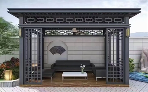 Pavillons de style chinois en aluminium de haute qualité, toits en tuiles de style Grande Muraille, poutres de forme spéciale <span class=keywords><strong>pour</strong></span> l'environnement bioclimatique - Product Image 2