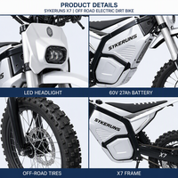SYKERUNS X7 Hard Enduro Motorcycle off Road Electric Dirt Bike 5500W 220Nm High Torque Technical Terrain Trail Performance